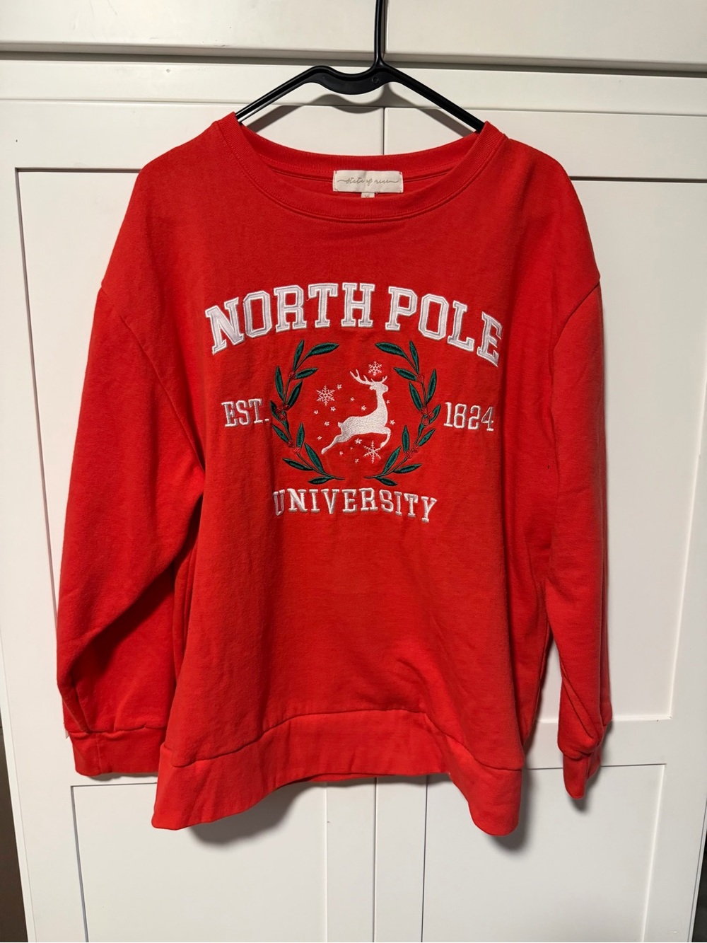State of Mind Red Crewneck Pullover